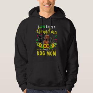 Ik hou van oma en Dog Mam Dachshund Dogs Hoodie