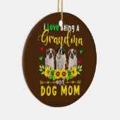 Ik hou van oma en Dog mama St Bernard zijn Keramisch Ornament (Rechts)