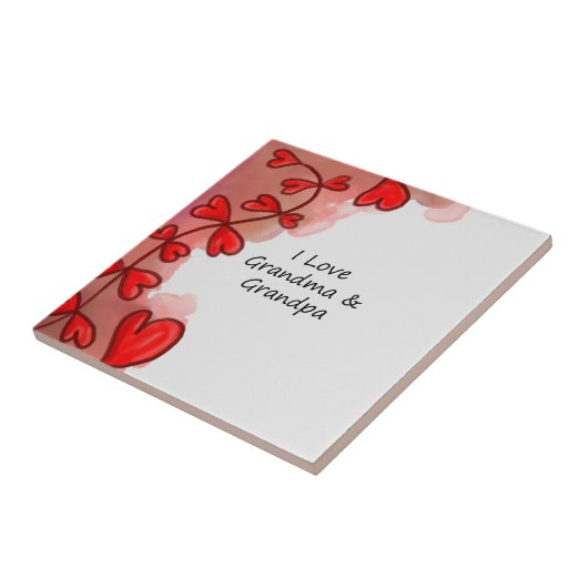 Ik hou van oma en opa tegeltje (Zijkant)