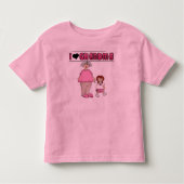 Ik hou van oma roodharige meisje kinder shirts (Voorkant)