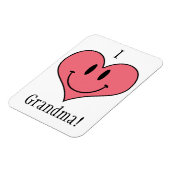 Ik hou van oma! Schattig hart smilie Magneet (Linkerzijde)