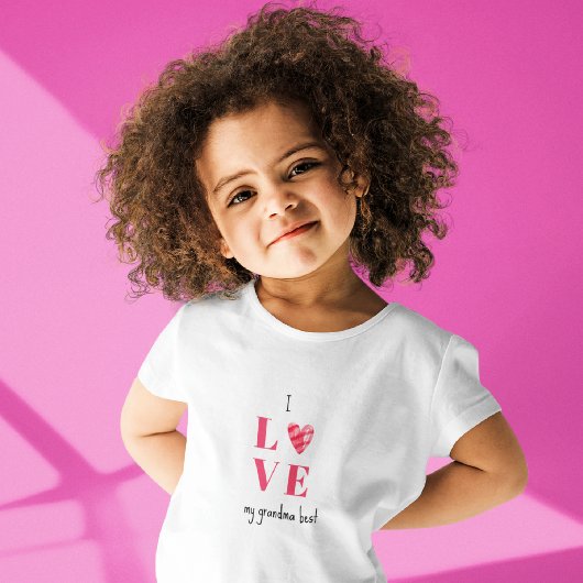 Ik hou van oma Schattige 2T tot 5/6T fijne jersey Kinder Shirts