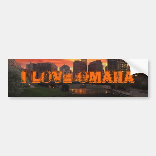 Ik hou van Omaha Bumpersticker (Voorkant)
