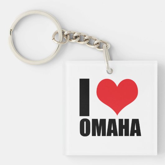 Ik hou van Omaha Sleutelhanger (voorkant)