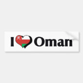 Ik hou van Oman Flag Bumpersticker (Voorkant)
