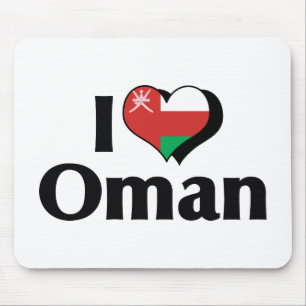 Ik hou van Oman Flag Muismat