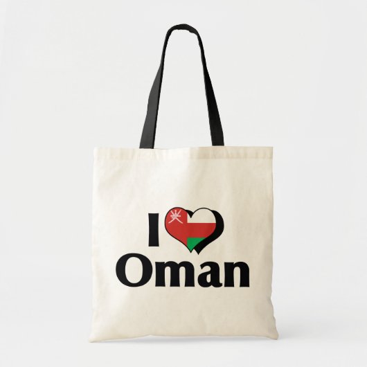 Ik hou van Oman Flag Tote Bag (Voorkant)
