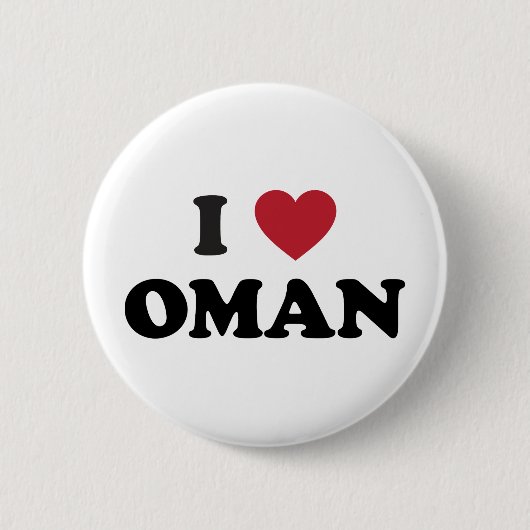Ik hou van Oman Ronde Button 5,7 Cm (Voorkant)