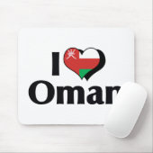 Ik hou van Oman-vlag Muismat (Met muis)