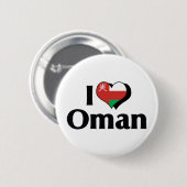 Ik hou van Oman-vlag Ronde Button 5,7 Cm (Voorkant /achterkant)