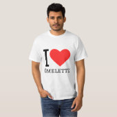 Ik hou van omelet t-shirt (Voorkant volledig)