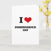Ik hou van Onafhankelijkheidsdag Kaart (Gele Bloem)