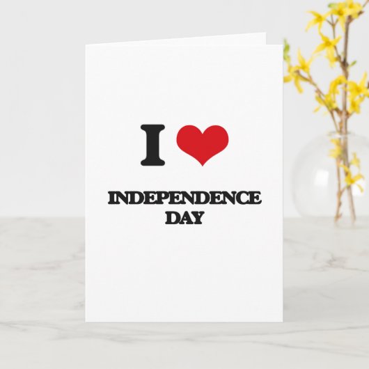 Ik hou van Onafhankelijkheidsdag Kaart (Gele Bloem)