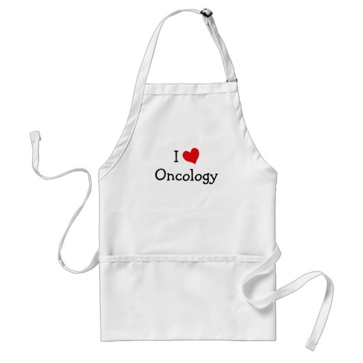 Ik hou van oncologie standaard schort (Voorkant)