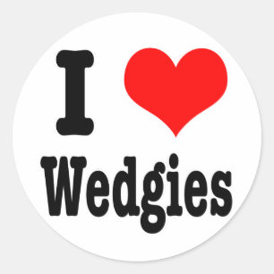 Ik HOU van onderbroekentrekkerij Ronde Sticker