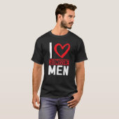 Ik hou van onderdanige mannen t-shirt (Voorkant volledig)