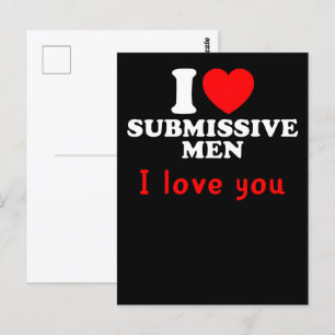 Ik hou van ondergeschikte Mannen - Funny Bold Stat Briefkaart