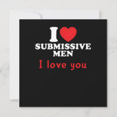 Ik hou van ondergeschikte Mannen - Funny Bold Stat Kaart (Achterkant)