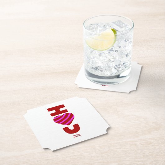 Ik hou van Onderzetter met papier (Insitu)