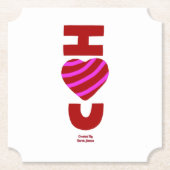 Ik hou van Onderzetter met papier (Voorkant)