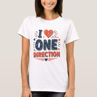 Ik hou van One Direction Shirt - 'I <3 One Directi