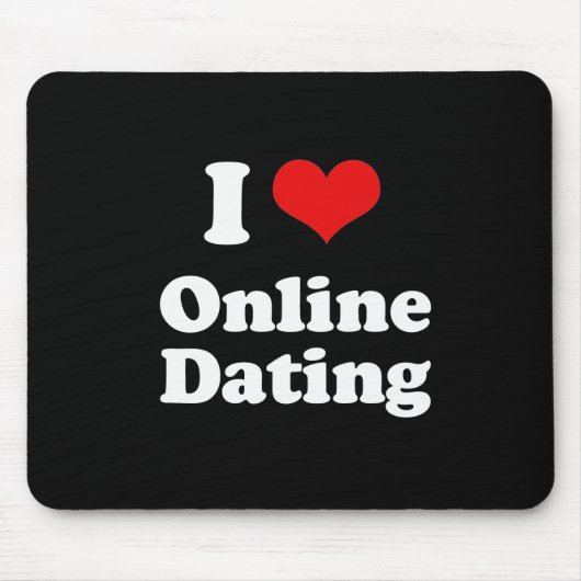 Ik hou van Online Dating Tshirt Muismat (Voorkant)