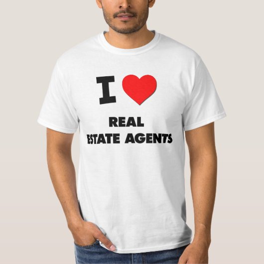 Ik hou van onroerend goed agenten t-shirt (Voorkant)