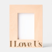 Ik hou van ons Bold Retro Typografie Family Paar Gegraveerde Lijstjes (Voorkant)