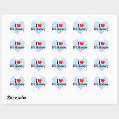 Ik hou van ons geschiedenis ronde sticker (Vel)