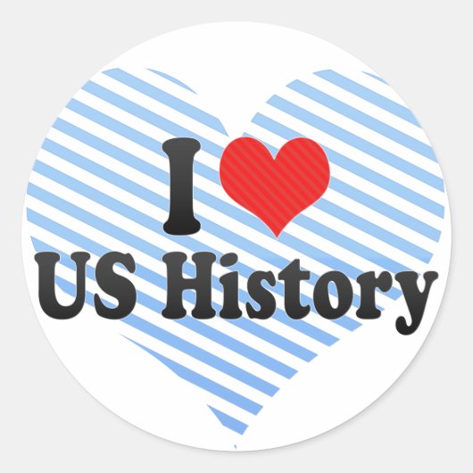 Ik hou van ons geschiedenis ronde sticker (Voorkant)