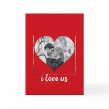Ik hou van ons hartfoto begroeting gevouwen Kaart