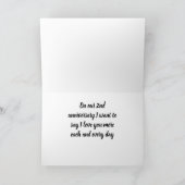 ***IK HOU VAN ONS*** OP ONZE **2e JUBILEUM** Kaart (Binnen)