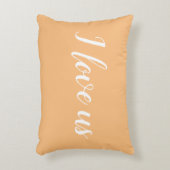 "Ik hou van ons" op Pretty Orange / Peach Accent K Kussen (Voorkant(Verticaal))
