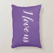 "Ik hou van ons" op Pretty Purple Accent Kussen (Voorkant(Verticaal))