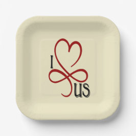 Ik hou van ons papieren bordje