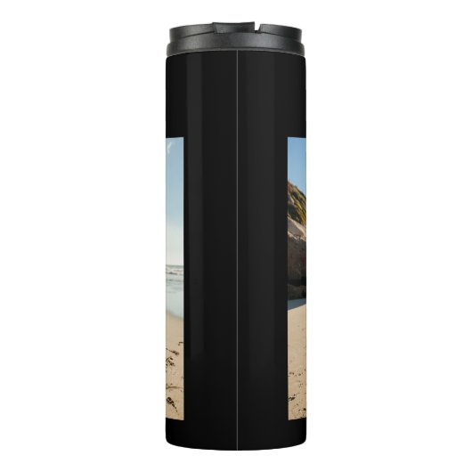 Ik hou van ons Script Photo Black en White Thermosbeker (Achterkant)