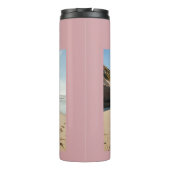 Ik hou van ons Script Photo Pink and White Thermosbeker (Achterkant)