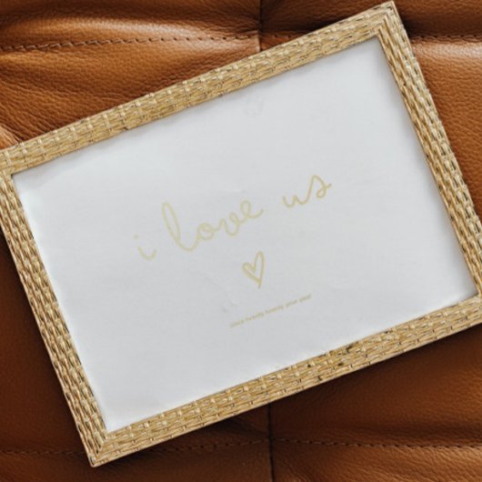 ik hou van ons | TEKST GOLD HART Folie Afdrukken