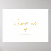 ik hou van ons | TEKST GOLD HART Folie Afdrukken (Voorkant)