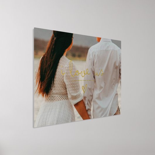 ik hou van ons | TEKST GOLD HEART-foto Folie Afdrukken (Laagn)