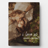 Ik hou van onze Paar Quote Foto Names Fotoplaat (voorkant)