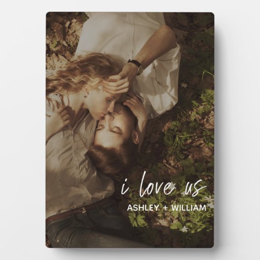 Ik hou van onze Paar Quote Foto Names Fotoplaat (voorkant)