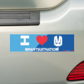 Ik hou van onze Pantsuit Nation Bumper Sticker (Op auto)