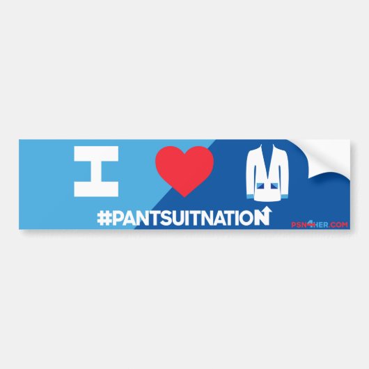 Ik hou van onze Pantsuit Nation Bumper Sticker (Voorkant)