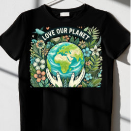 Ik hou van onze planeet Earth Day T-shirt