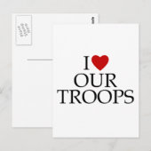 Ik hou van onze troepen briefkaart (Voorkant / Achterkant)