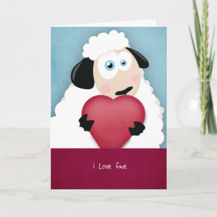 Ik hou van ooi Schattigee Valentijn Schaap Kaarten
