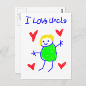 Ik hou van oom briefkaart (Voorkant / Achterkant)