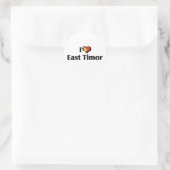 Ik hou van Oost-Timor vlag Ronde Sticker (Tas)