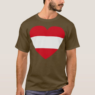 Ik hou van Oostenrijk hartvormige Oostenrijkse vla T-shirt